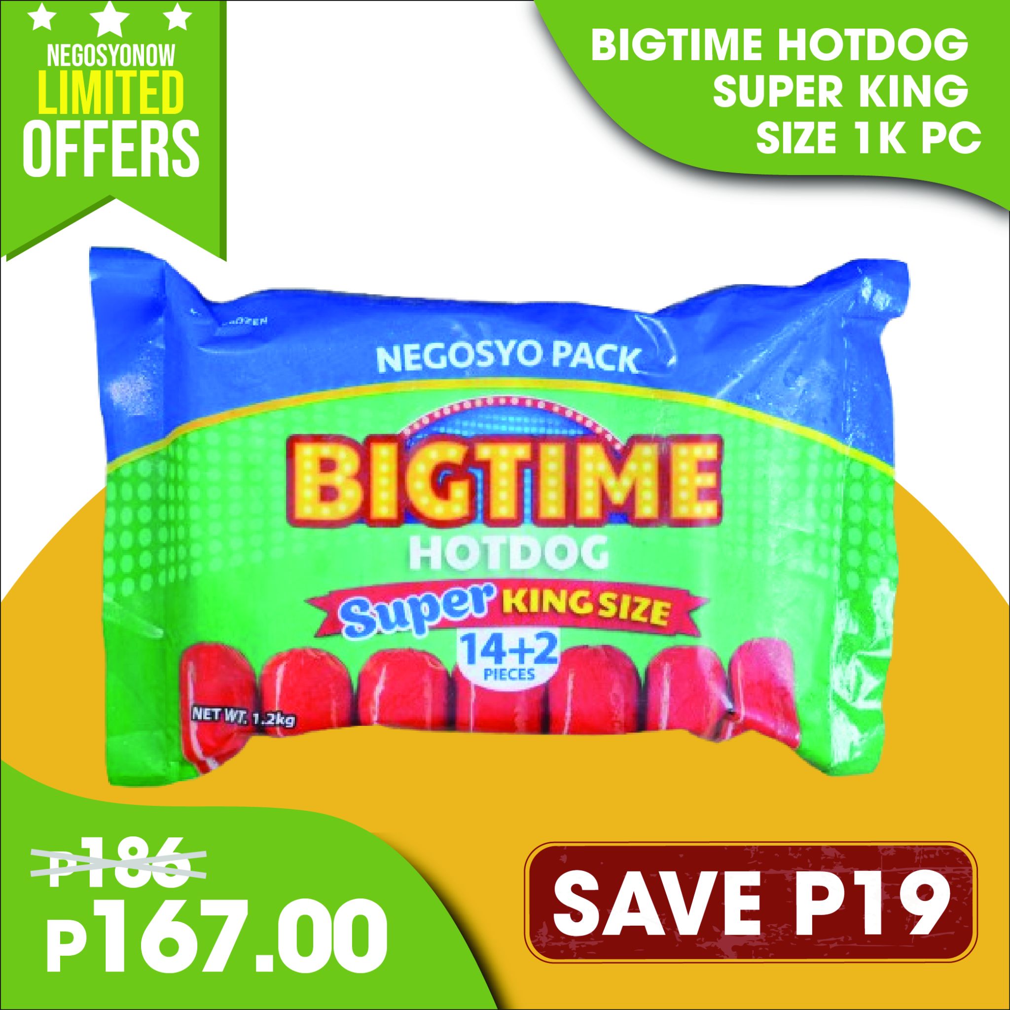Bigtime Hotdog Super King Size 1kg